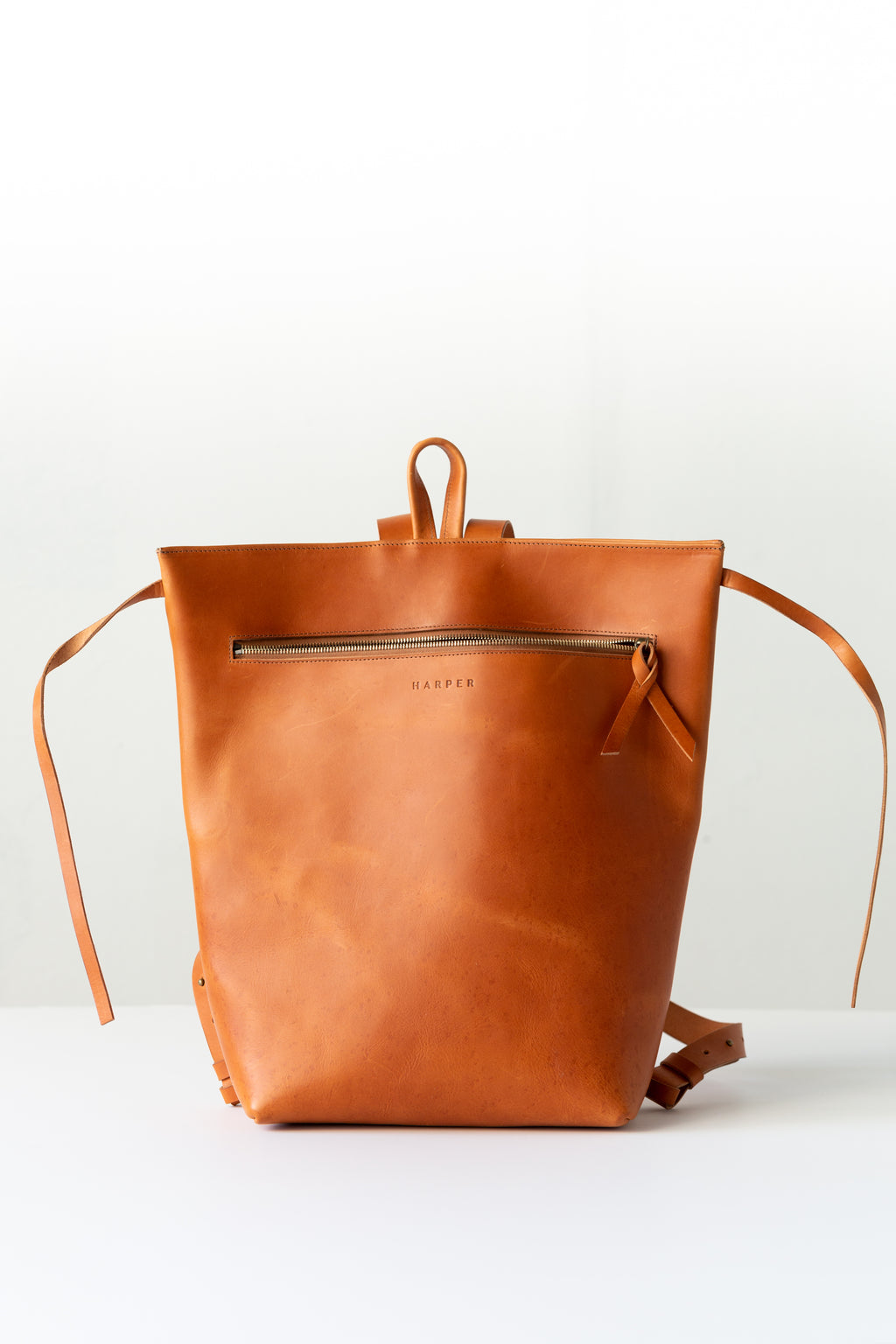 Stylish Real Leather Backpack | Folded Backpack by Harper the Label